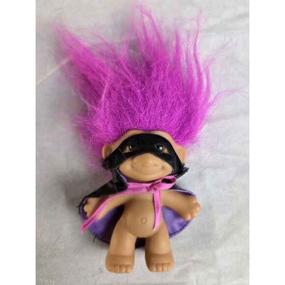 7 Vintage 90s TROLL DOLLS Figures RUSS Ace 1-5" Rainbow-Mini-Bunny-Mask/Cape LOT - Picture 7 of 16